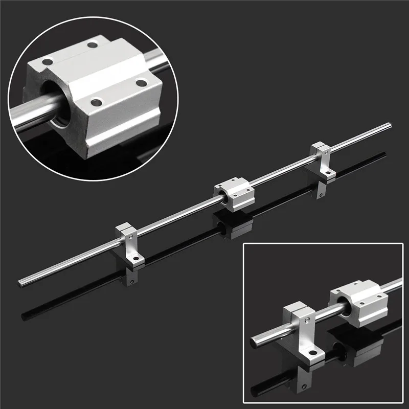 5 шт. 200 мм-1000 мм SCS8UU/SK8 8 мм вал 200-1000 мм длина оптическая линейная направляющая поддержка ЧПУ набор углеродистая сталь