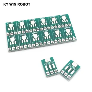 

100pcs SOT89 To DIP SOT223 To DIP Adapter Board Transfer Plate Pinboard 1.5mm Pitch Pin Space Test PCB Electronic Circuirt Board