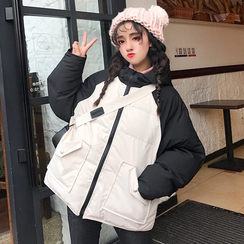 

For 40-65 kg Winter Women's Down Cotton Padded hoodies Jacket Women Wadded Jackets Warm Coat Parka Bread Style Outwear Coats