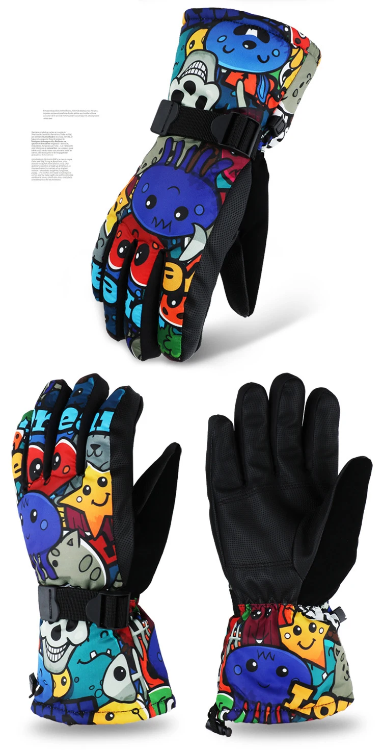 Зимние-30 утепленные лыжные перчатки для мужчин и женщин, ветрозащитные водонепроницаемые регулируемые сноубордические перчатки для скалолазания