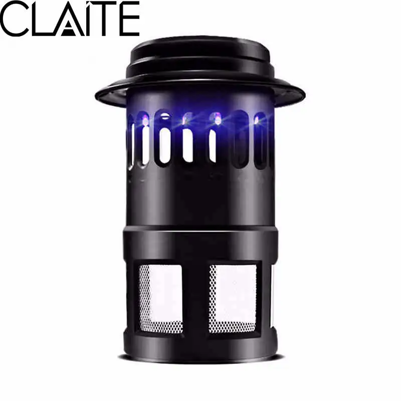 

CLAITE 220V 4W Electric LED Light Mosquito Killer Fly Bug Insect Zapper Trap Catcher Lamp Black Outdoor Camping Light US Plug