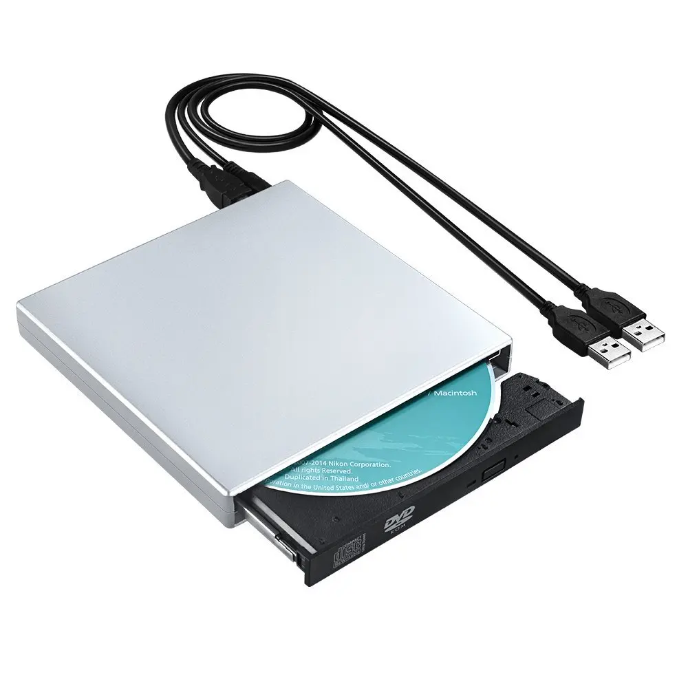 YiYaYo USB 2,0 Внешний оптический dvd привод CD/DVD-ROM плеер CD RW ГОРЕЛКА записывающее устройство Портативный для ноутбука компьютер+ сумка для привода