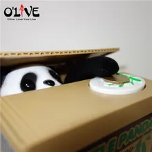 Spardose Kunststoff Münze Bank Piggy Panda Geld Box Itazura Münze Bank Panda Hucha Alcancia Roba Monedas Panda Unfug-einsparung-kasten(China)