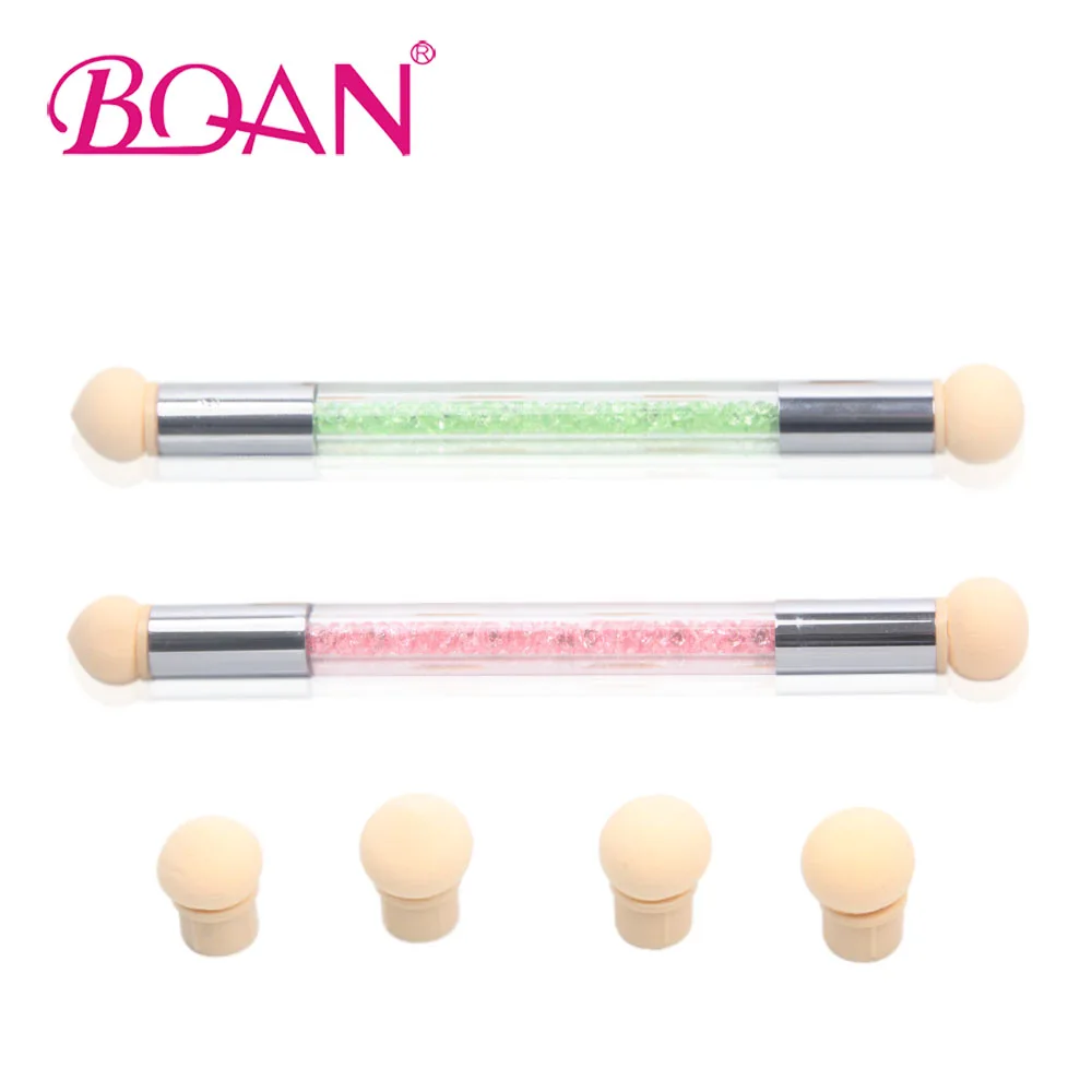 Acrylic Rhinestone Nail Art Sponge Brush Double ended With 4
