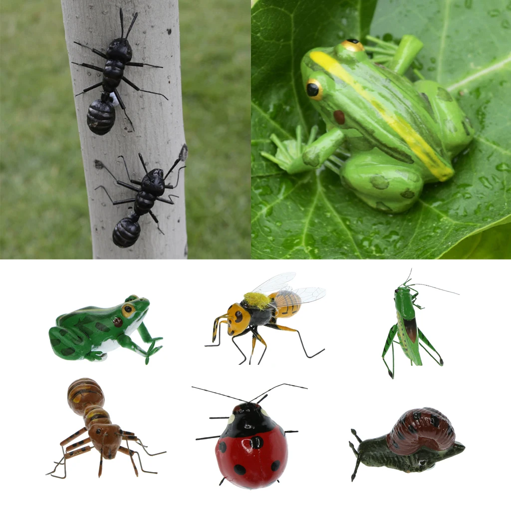 VARIOUS Animal Summer Insect Statue Yard Tree Lawn Ornament Sculpture Decoration Garden Craft Desktop Ornament Garden Decor