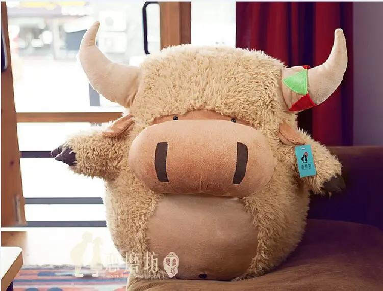 stuffed cow pillow
