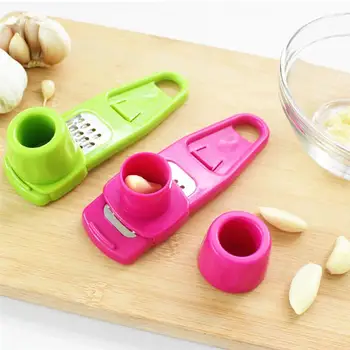 

Multifunction Garlic Press Home Kitchen Plastic Stainless Steel Garlic Press Chopper Cutter Garlic Grinding Kitchen Hand Tool