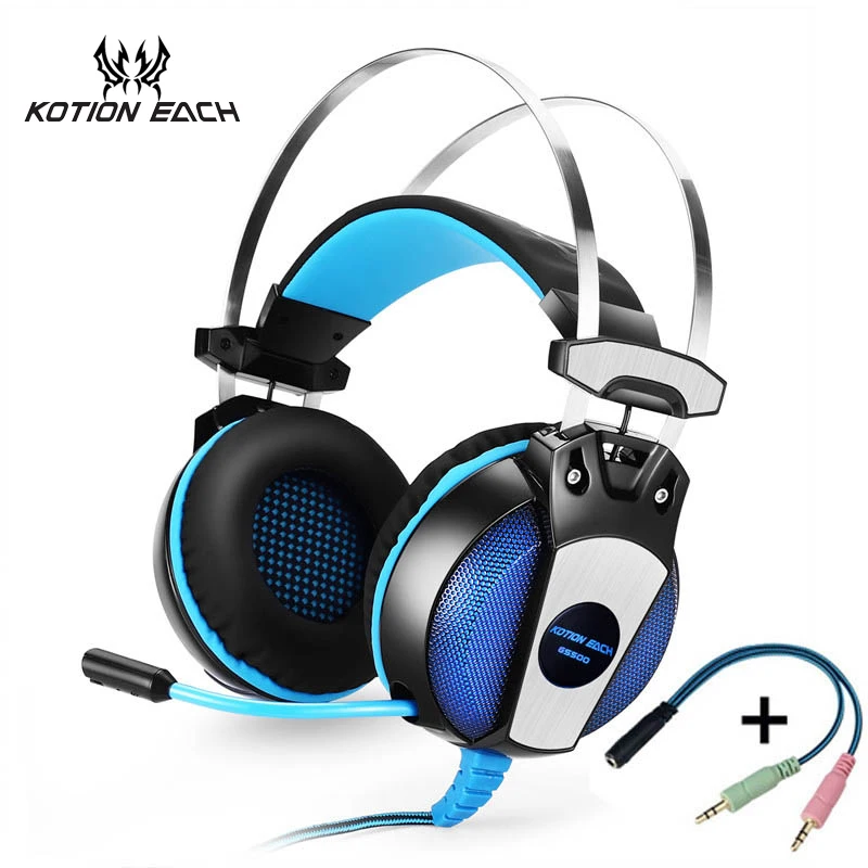 KOTION EACH GS500 3.5mm Gaming Headset Stereo Bass Headphone with mic for computer xbox one ps4 playstation4 Laptop pc gamer KOTION EACH GS500 3.5mm Gaming Headset Stereo Bass Headphone with mic for computer xbox one ps4 playstation4 Laptop pc gamer