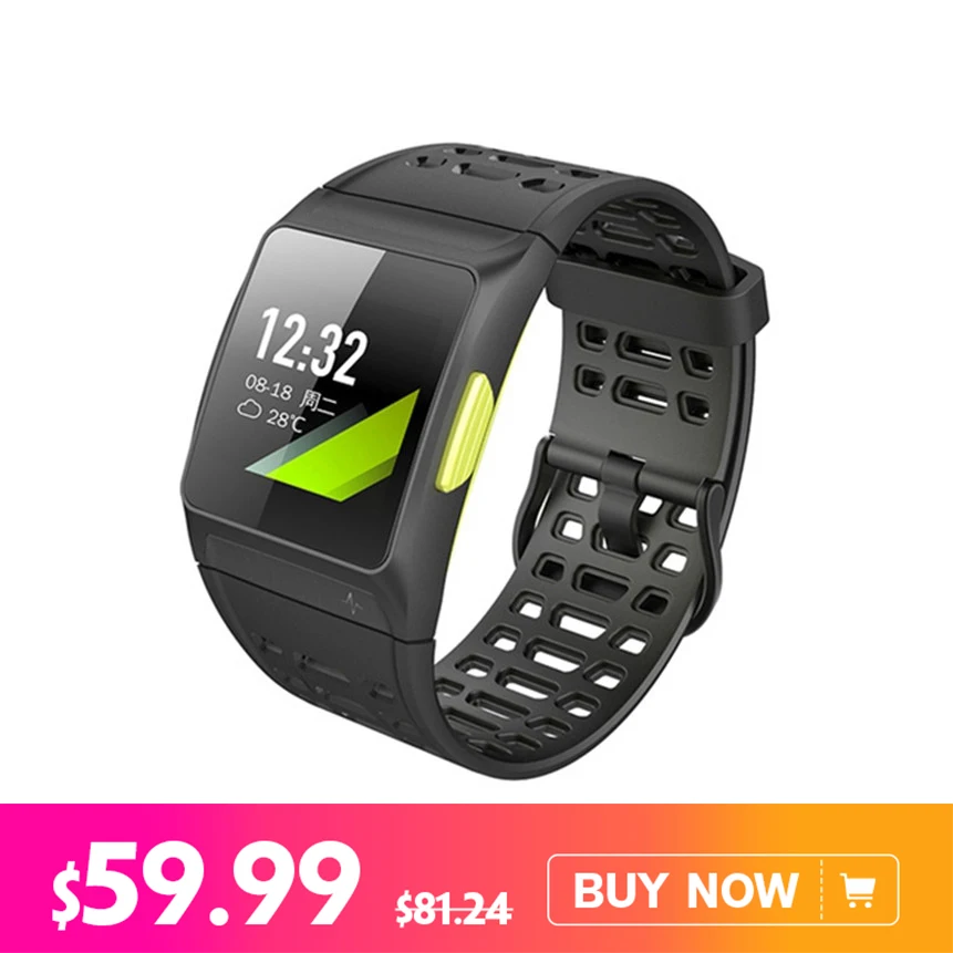 

IWOWN P1 Smart Wristband 1.3inch Color Screen Heart Rate Monitor GPS Sport Fitness Tracker Bluetooth wristband for Android iOS