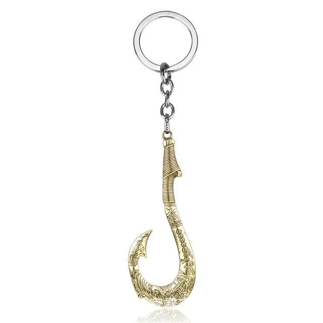 Car Key Chain Charms Pendant, Moana Fish Hook Key Chain