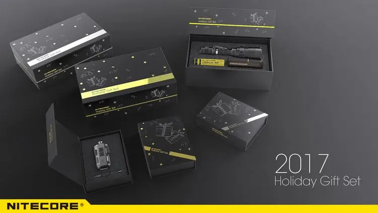 Распродажа! NITECORE 10th праздничный подарочный набор наконечник металлический микро USB Перезаряжаемый кнопочный светильник+ зажим мини EDC маленький флэш-светильник 5 цветов