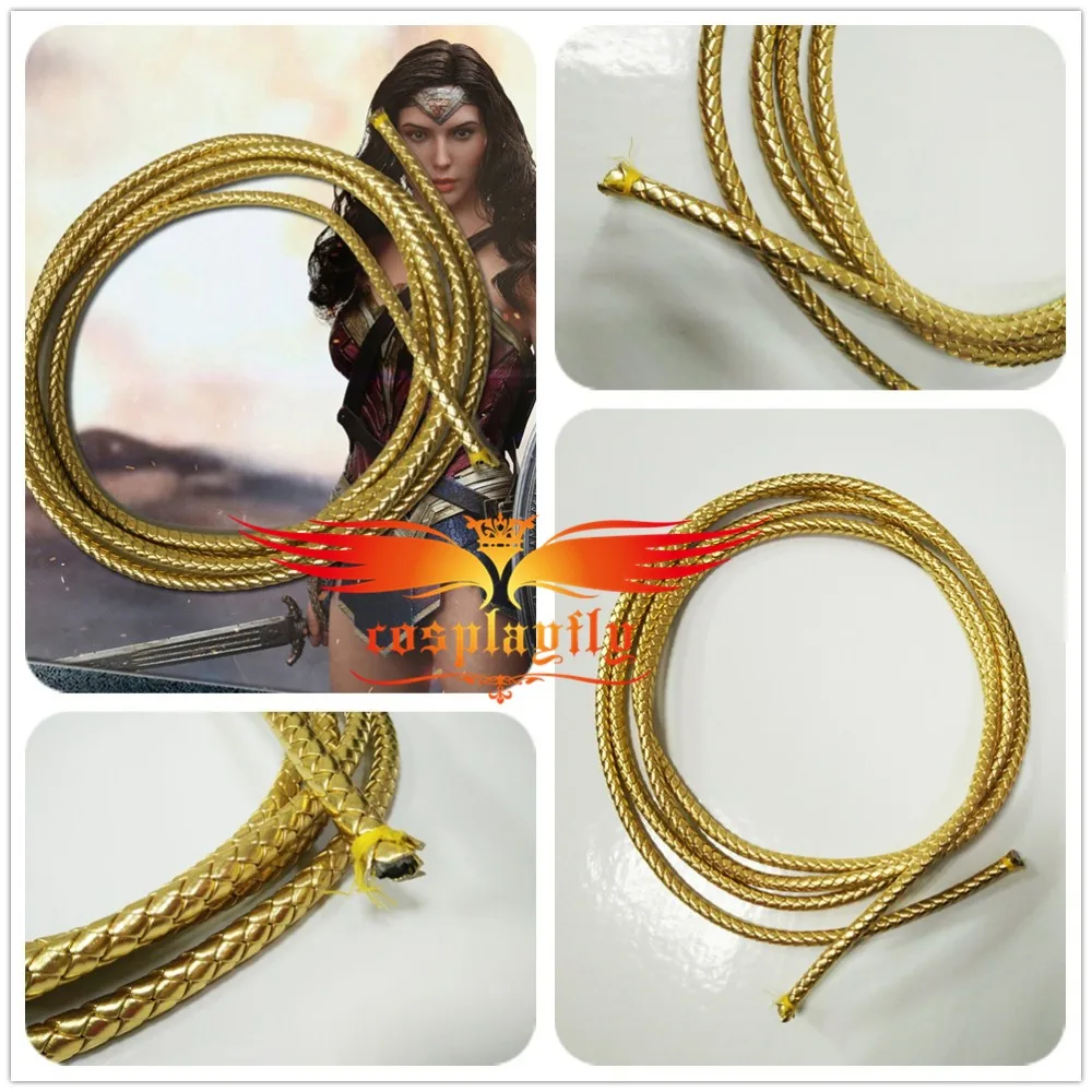 BatmanvSuperman: Dawn of Justice Wonder Woman Diana Costume Golden Rope(бесплатно) Взрослый Косплей корсет платье+ женский парик