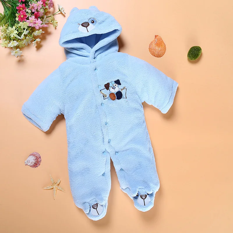 

Fashion newborn baby boys girls clothes long sleeve ear new born baby clothes costumes winter romper baby