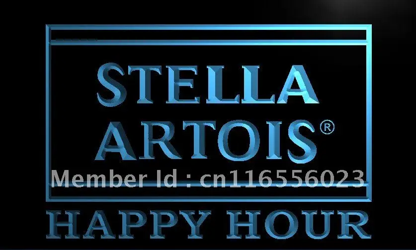 LA624- Stella Artois Пиво в Счастливый час Bar светодиодсветодиодный неоновая световая
