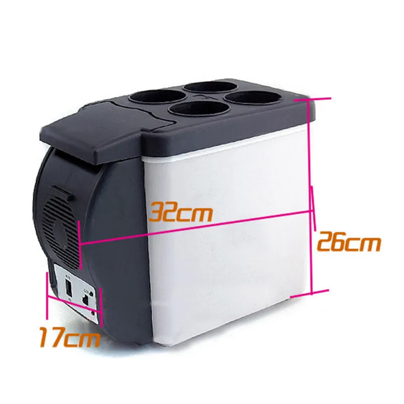 12V 6L Portable Mini Warming Cooling Vehicle Refrigerator Freezer Fridge Hot Cold Double For Car and Home Use