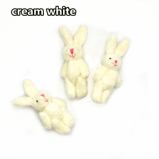 10PCS Mini 6CM Joint Rabbit Little Plush Stuffed TOY DOLL , Garment & Hair Accessories Decor Plush Toys Dolls