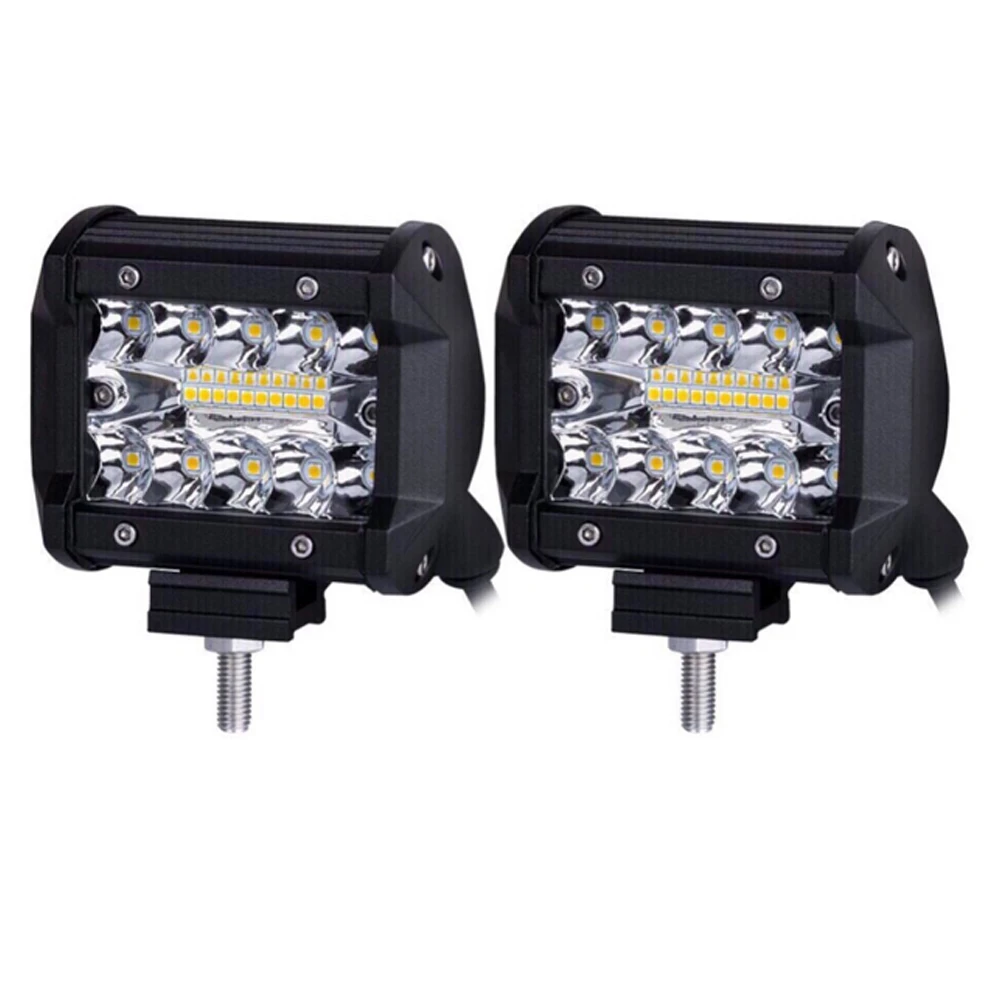 

2Pcs LED Light Bar 60W Waterproof Led Work Light 20LED 12V 24V Lamp for Work Driving Offroad Boat Car Tractor Truck Motorcycle