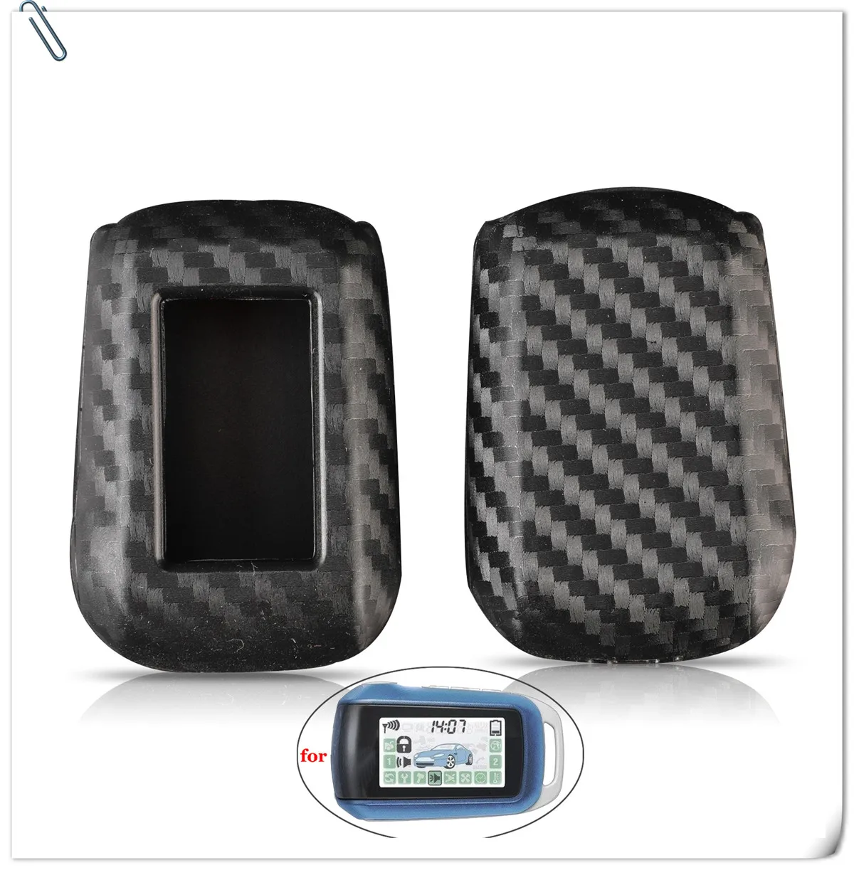 Custodia portachiavi in Silicone al carbonio 10X per Starline russo A92/A94/V62/A62/A64 Tamarack 2 vie allarme auto telecomando LCD copertura portachiavi - HTB1yUQ3UgHqK1RjSZJnq6zNLpXav