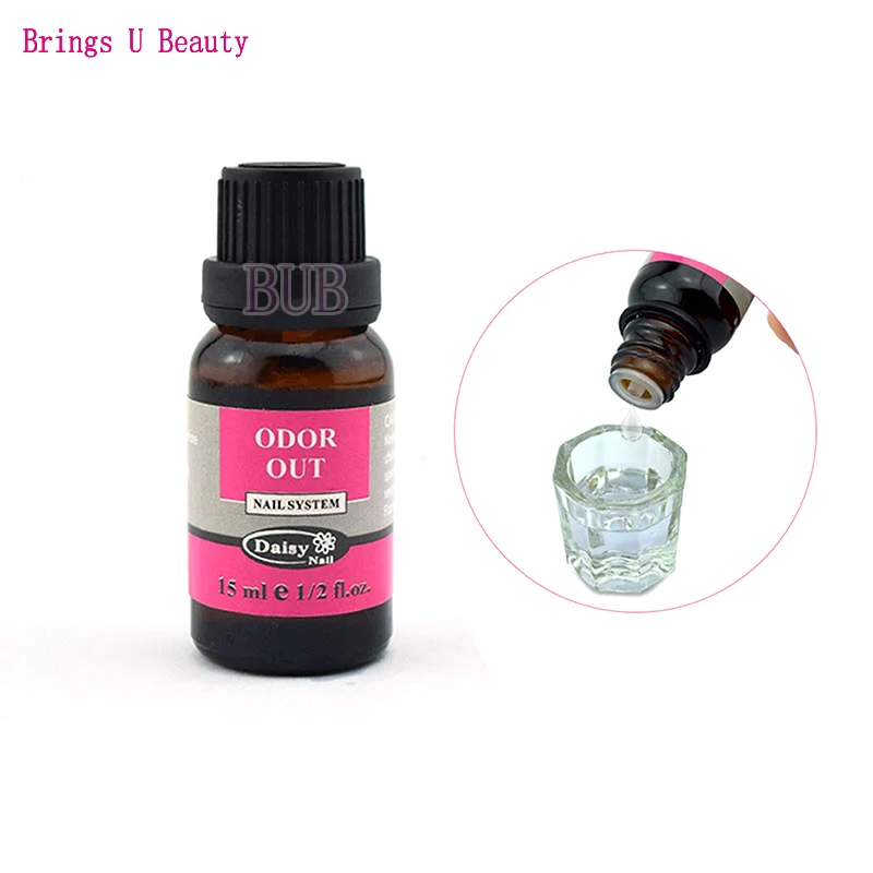 Nail Art Peach Fragrance Odorizer Acrylic Liquid ODOR OUT Odor Removal with Dropper Tube Design