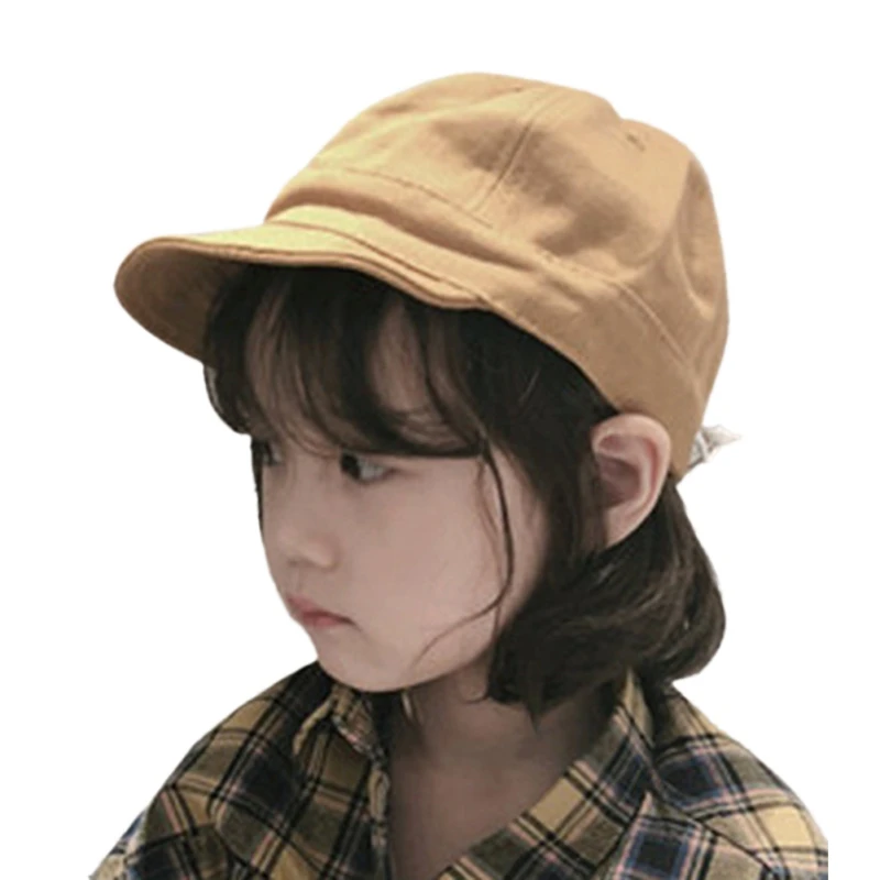 Детские шапки для мальчиков и девочек; Детские повседневные Шапки; Детские солнцезащитные модные однотонные головные уборы для отдыха и путешествий