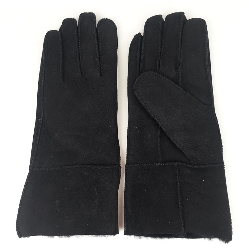 High Quality Gloves Beige Warm Gloves Elegant Women Genuine Leather Gloves Autumn And Winter Thermal Hot Trendy Female Glove N14