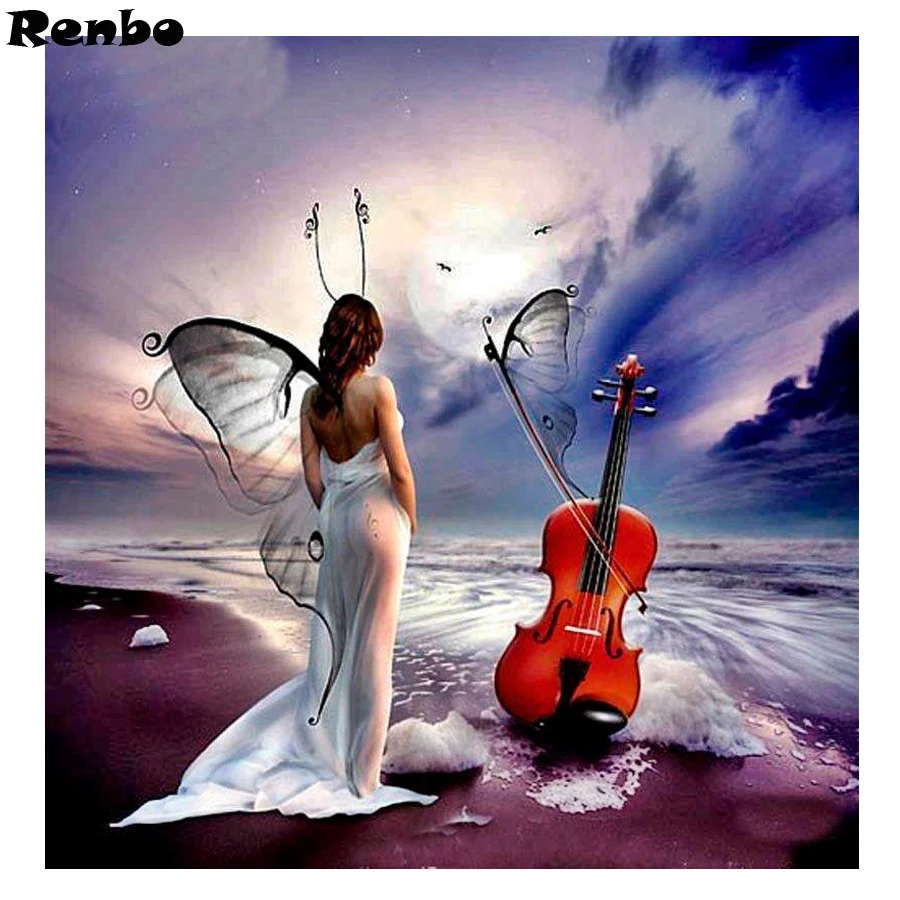 

3D Diamond embroidery,Butterfly girl,Guitar,diy diamond Painting rhinestone 3D picture cross stitch pattern Home decoration gift