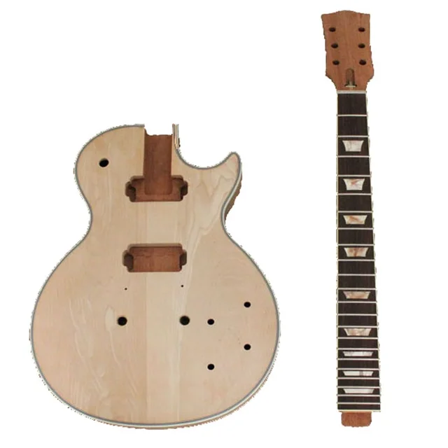 גוף מהגוני גיטרה חשמלית צוואר עבור LP חשמלי גיטרה Luthier פרויקט קיט