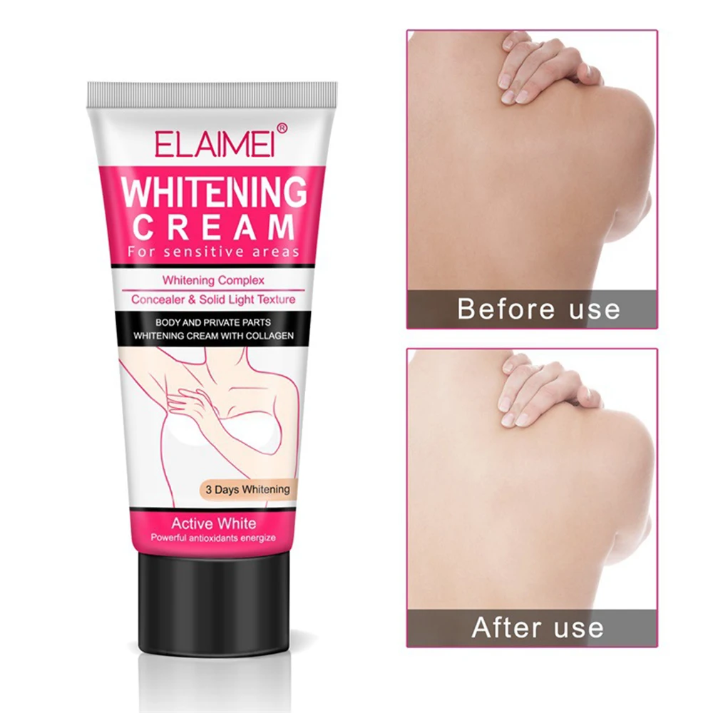 ELAIMEI Underarm Whitening Cream for Sensitive Area Skin Body and Private Parts Whitening Cream Skin Care Underarm Leg Arm knee