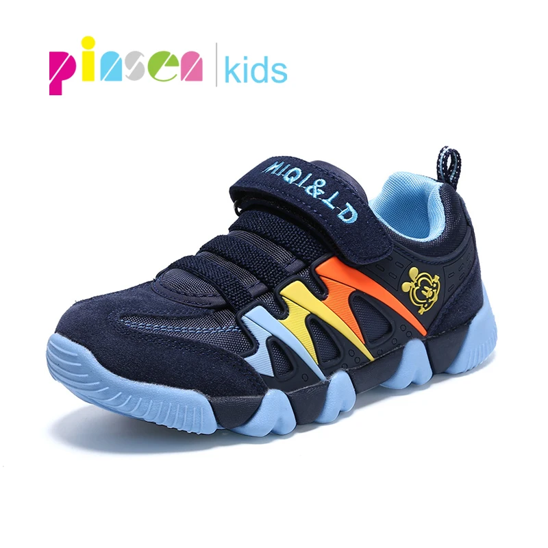 

2018 New Genuine Leather Kids Sport Shoes boys Sneakers Children Shoes Fashion Girls Casual Sport Running Leather Shoes for Boys