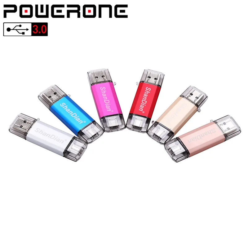 

Powerone USB 3.1 Type-C 3.1 usb flash drive 3.0 64GB Metal Custom Pen Drive 32GB memory Stick 16GB for Phones Micro stick