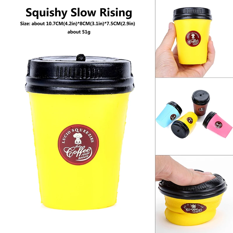 

Kawaii Squishies gadgets Scented Coffee Cup Slow Rising Squeeze Stuffed Kids antistress kids Soft hot Toy for child china phone