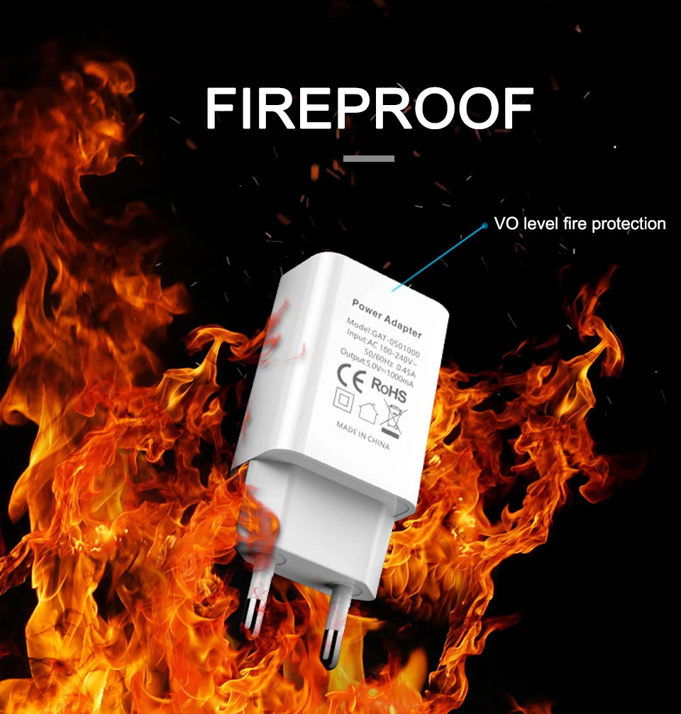 5V1A USB Mobile Phone Charger EU Conversion plug Adaptor AC Power Adapter Travel Wall Charge 100-240V For Samsung S8Note8 (6)