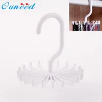 Новый квалифицированные вращающийся 20 стеллаж для хранения Крючки ремень Шарфы для женщин Для мужчин Средства ухода за кожей Шеи Галстук Держатель Вешалка Организатор леверт челнока dig6627 - изображение