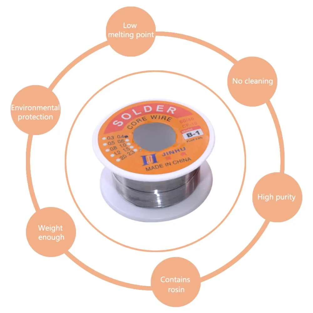 Припой 0,3/0,4/0,5/0,6/0,8/1,0 мм Диаметр 60/40 63/37 высокой чистоты Олово провод катушки припоя