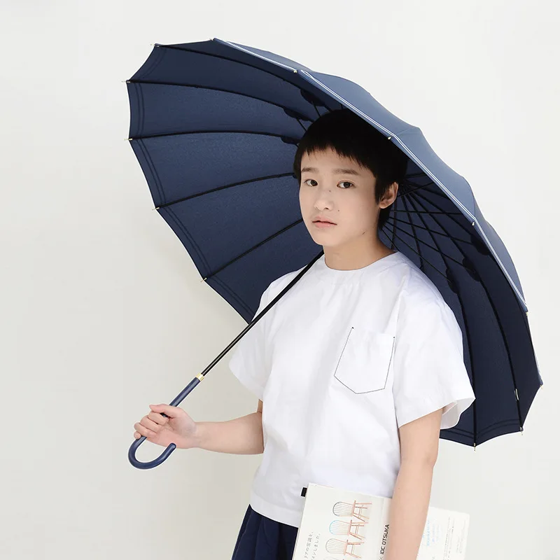 

Tiohoh Long Umbrella Rain Women Men Sailor Suit Style Aluminum 16 Ribs Windproof Golf Umbrellas Outdoor Long-handle Paraguas