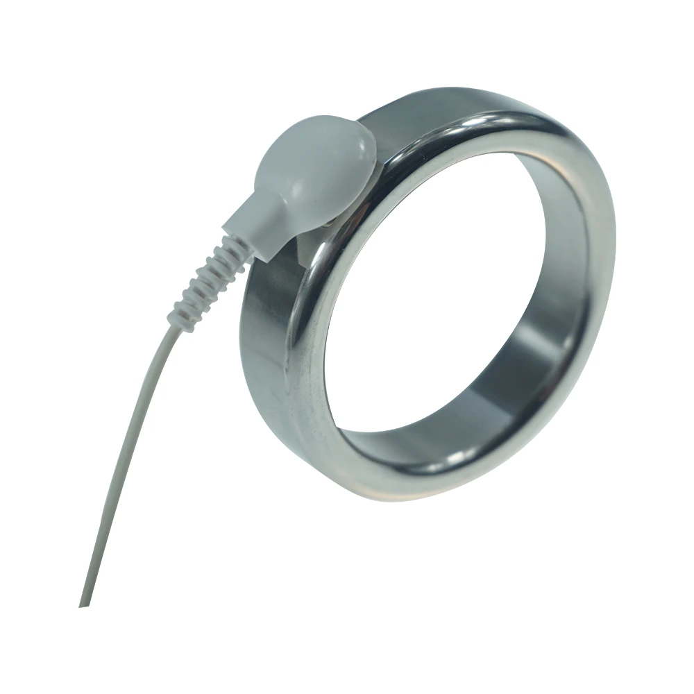 DIY 5sizes Electric Shock Stainless Steel Penis Cock Ring Vibrator Metal Electro Stimulation Accessory electro sex toys electric sex toys