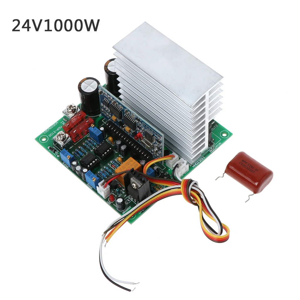 Инвертор с чистым синусом Мощность преобразователь частоты доска 12/24 V/48 V 600/1000/1800W готовой Панели для "сделай сам"