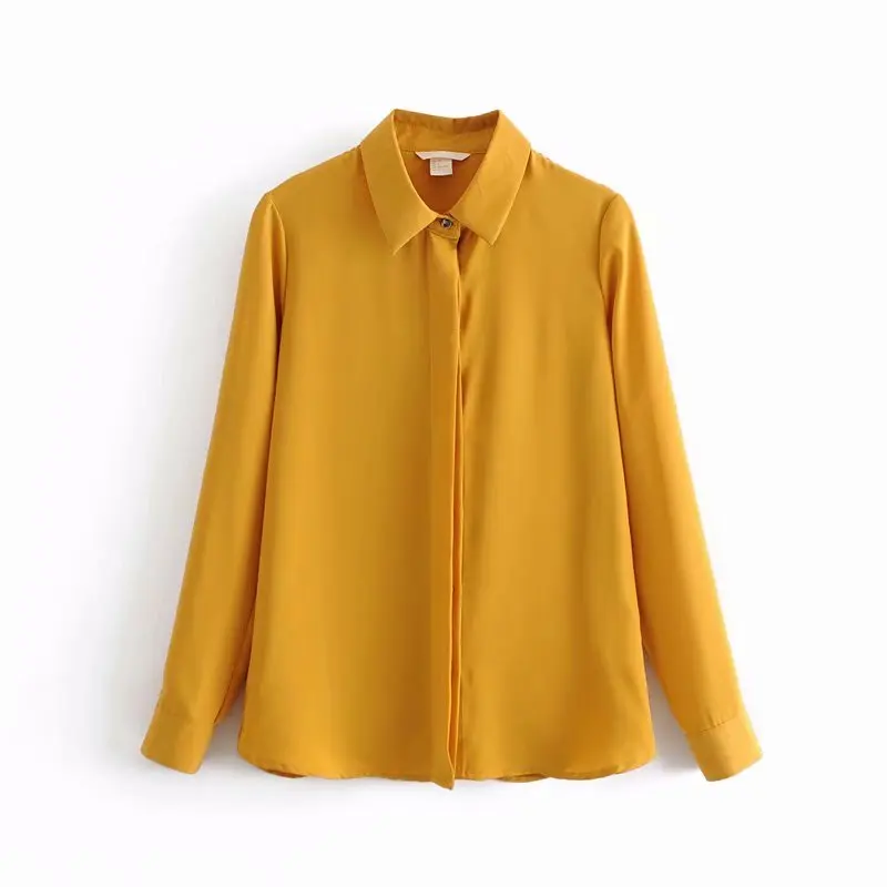 Korea Fashion New Women 2019 Spring Summer Turn-down Collar Full Sleeve Casual Shirt Female Monkey