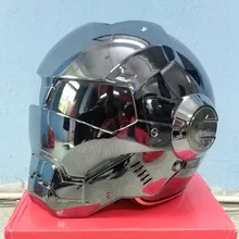 Moto scooter moto electroplate cinza homem de ferro capacete Masei capacete da motocicleta metade capacete aberto da cara do capacete casque motocross