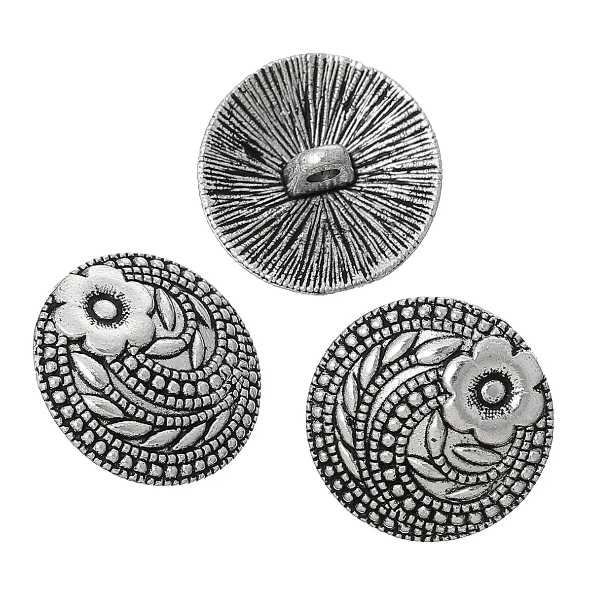 DoreenBeads цинковый металл джинсы кнопка из сплава металлические кнопки Круглый