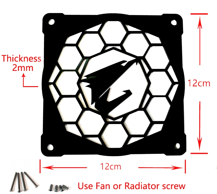 3 шт./лот DIY 12 см* 12 см крышка вентилятора акриловая крышка используется для 120 мм радиатора 120 мм вентилятор крутой логотип для компьютера чехол для охлаждения