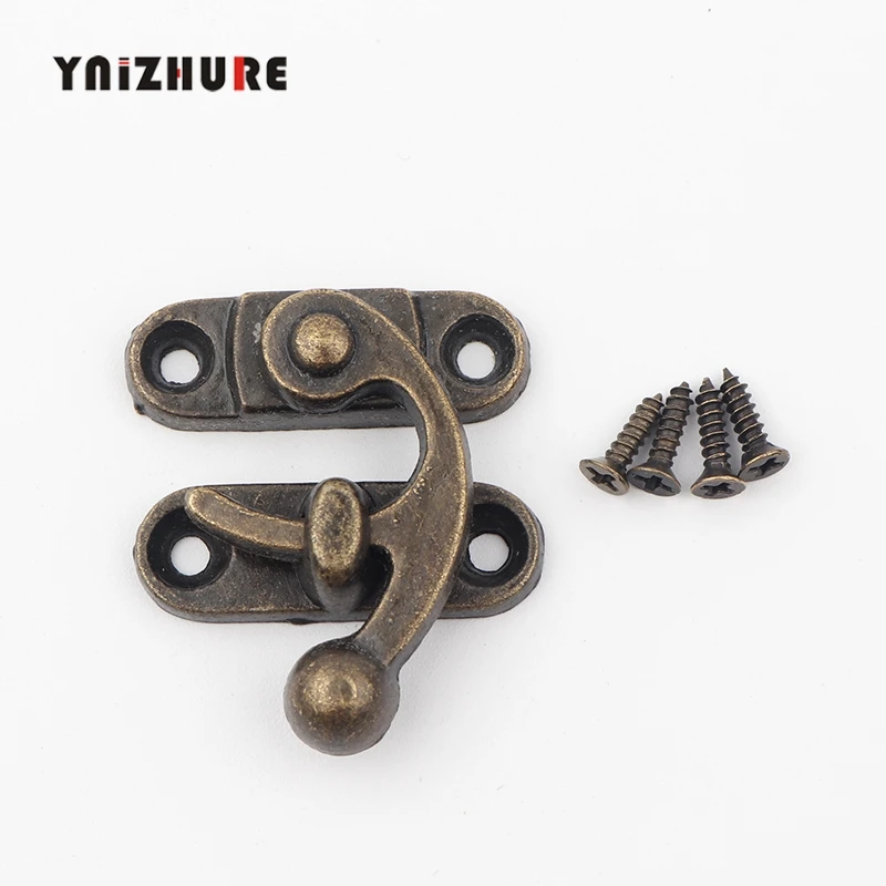 

2pcs Vintage Zinc Alloy Metal Lock Jewelry Box Gift Latches Clasp Hasp Purse Pad Chest Lock Antique Wooden Case Buckle 4 Holes