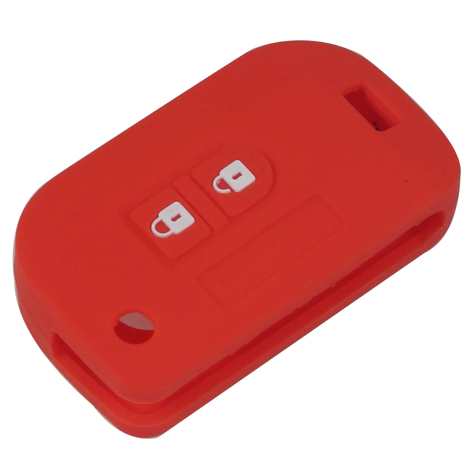 Jingyuqin силиконовый флип-чехол для ключей для Nissan Qashqai primera Micra Navara Almera Note Sunny Modified Foling Car Key Cover - Название цвета: Красный