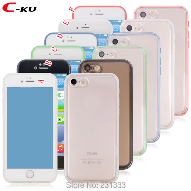 C ku для Iphone 8 7 PLUS I7 6 6S Водонепроницаемый Мягкий ТПУ чехол подводного погружения