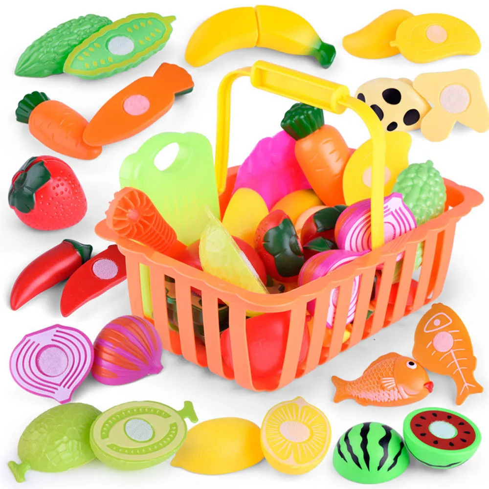 Дети ролевая игра дом игрушки резка фрукты пластик овощи еда Кухня Детские классические развивающие игрушечные лошадки