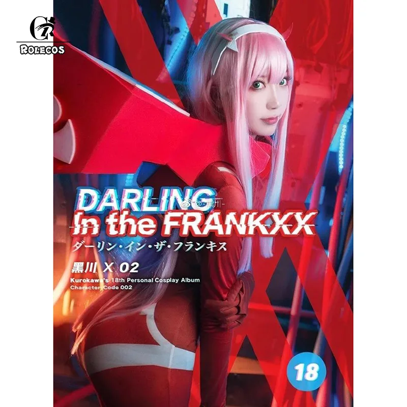 ROLECOS 2018 Japanese Anime DARLING in the FRANXX Cosplay Zero Two Cosplay Women Cosplay Costume Jumpsuit