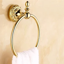 L15952-роскошный золотой цвет латунный материал ванная комната полотенце кольцо