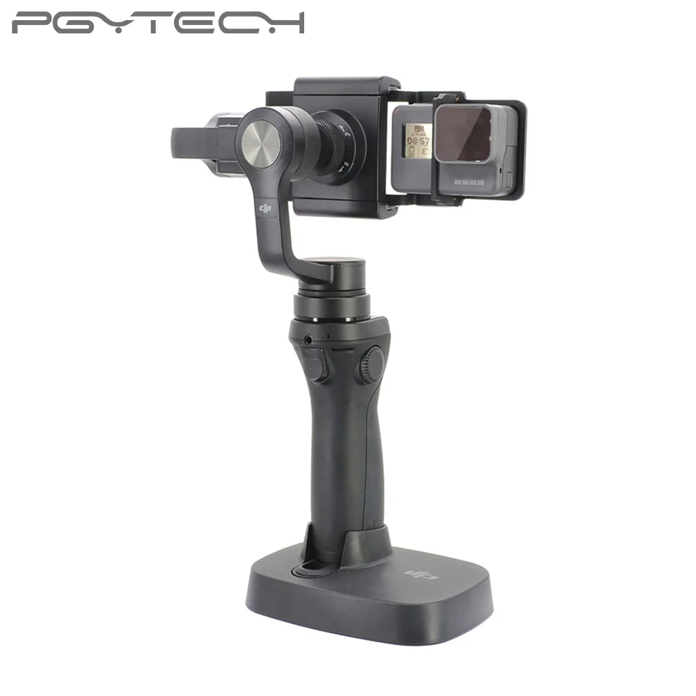 PGYTECH Adaptateur pour osmo mobile zhiyun Gopro Hero 6 5 4 3 + xiaoyi lisse Q accessoire commutateur montage plaque Caméra drone pièces dans Sports