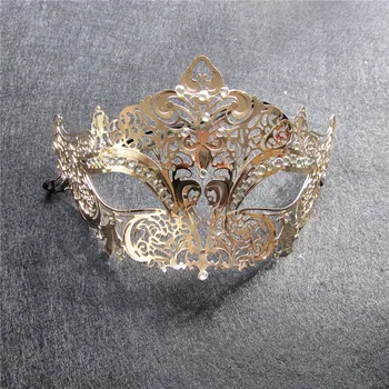 

2018 year Deal masquerade masks Easter paintball Elegant Metal Laser Cut Venetian Ball Masquerade Luxury Mask Accessories