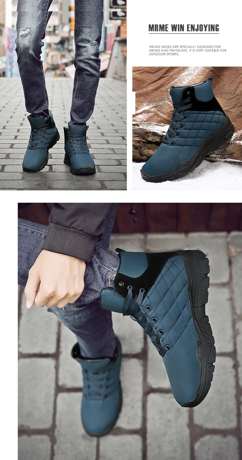 MWY/высокие бархатные хлопковые туфли; вулканизированные кеды; мужская повседневная обувь; Zapatillas; Водонепроницаемая Нескользящая уличная прогулочная обувь